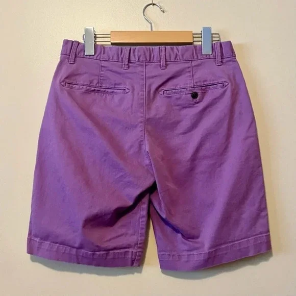 GAP| Purple Lived-In Flat Front Shorts Cotton Chino Front Button Size US 28 - Picture 2 of 7